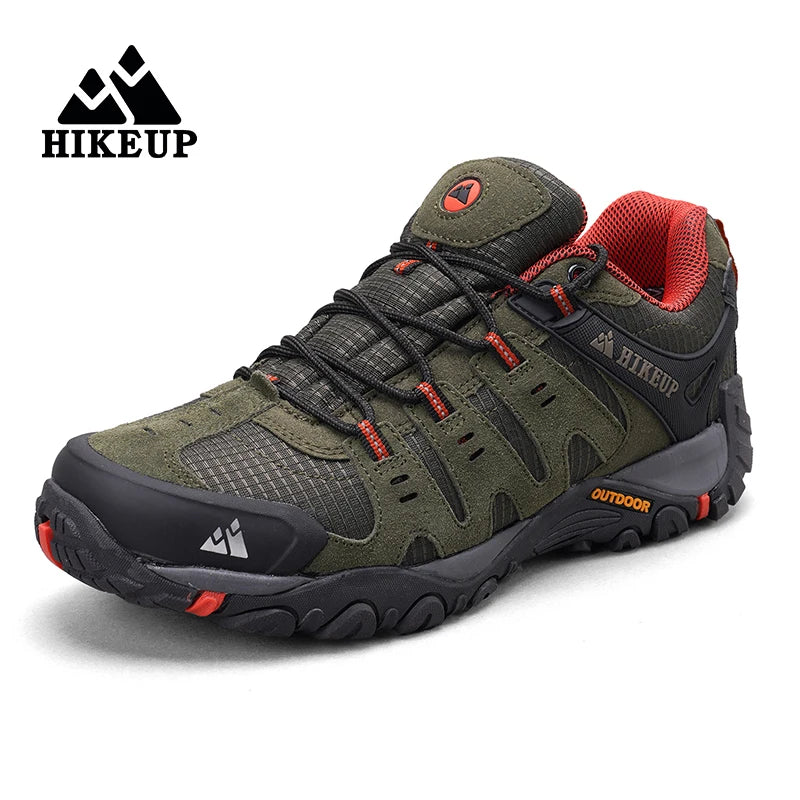 HIKEUP Men's Suede Leather Hiking Shoes – Outdoor Trekking
